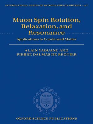 cover image of Muon Spin Rotation, Relaxation, and Resonance